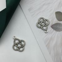 Zinc Alloy Hollow Pendants, antique silver color plated, DIY 