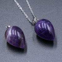 Gemstone Jewelry Pendant, Natural Stone, Teardrop & Unisex Approx 38 cm 