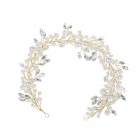 Diadema de Novia, aleación de zinc, con Perlas plásticas, Joyería & para mujer & con diamantes de imitación, más colores para la opción, 320mm, Vendido por UD