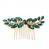 Decorative Hair Combs, Zinc Alloy, fashion jewelry & for woman & with rhinestone 