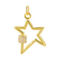 Cubique Pendentif en laiton zircon pavent, Placage de couleur d'or, styles différents pour le choix & pavé de micro zircon & creux, Vendu par PC