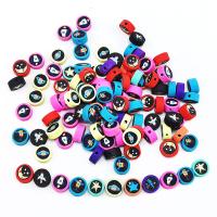 Kristall Türkis Armreifen, Polymer Ton, rund, DIY, gemischte Farben, 10mm, ca. 100PCs/Tasche, verkauft von Tasche