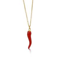 Collier de bijoux de titane, Acier titane, avec 5cm chaînes de rallonge, piment, Placage ionique sous vide, bijoux de mode & unisexe & émail, plus de couleurs à choisir cm, Vendu par PC