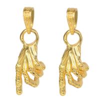 Zinc Alloy Jewelry Pendants, Hand, gold color plated, DIY, golden 