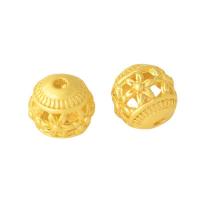 Zinklegierung Zwischenperlen, rund, goldfarben plattiert, DIY & hohl, goldfarben, 10mm, Bohrung:ca. 1.8mm, 10PCs/Tasche, verkauft von Tasche