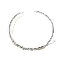 Collier de bijoux de titane, Acier titane, Placage, bijoux de mode & pour femme, argent cm, Vendu par PC