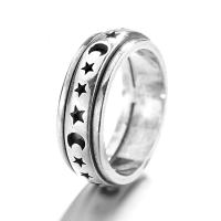 Bague en argent , argent sterling 925, Placage de couleur platine, Réglable & pour femme Vendu par PC