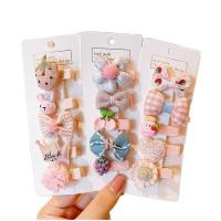 Children Hair Clip, Cloth, 5 pieces & cute & Girl 40mm 