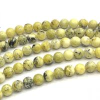 Grass Yellow Turquoise Beads, Round, DIY yellow Approx 38 cm 