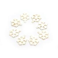 Pendentifs de coquillage naturel, coquille d'eau douce, flocon de neige, gravé, unisexe, blanc Vendu par PC