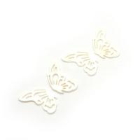 Pendentifs de coquillage naturel, coquille d'eau douce, papillon, gravé, unisexe & creux, blanc Vendu par PC