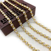 Brass Beading Chains, with ABS Plastic Pearl, gold color plated, DIY Approx 