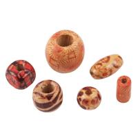 オリジナルのウッドビーズ, パイン, 焼きつけニス, DIY & ミックス, 5-17mm, 500パソコン/バッグ, 売り手 バッグ