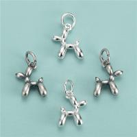 Pendentifs animaux en argent, argent sterling 925, chien, DIY, plus de couleurs à choisir Environ 4mm, Vendu par PC