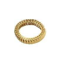 Titan Stahl Fingerring, Titanstahl, Vakuum-Ionen-Beschichtung, unisex & verschiedene Größen vorhanden, goldfarben, 4mm, verkauft von PC