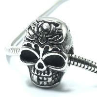 Stainless Steel Beads, 304 Stainless Steel, Skull, DIY & blacken, original color 