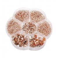 DIY Jewelry Finding Kit, Zinc Alloy, with Plastic Box & Iron, rose gold color plated Approx 