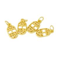 Zinc Alloy Hollow Pendants, gold color plated, DIY, golden 