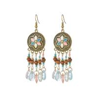 Fashion Fringe Earrings, Zinc Alloy, with Seedbead & Acrylic, vintage & fashion jewelry & for woman & enamel 