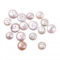 Freshwater Pearl  Button, Flat Round, DIY white 