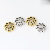 Zink Legierung Perlenkappen, Zinklegierung, Blume, plattiert, DIY & hohl, keine, 7x2.5mm, Bohrung:ca. 1.5mm, 100PCs/Tasche, verkauft von Tasche