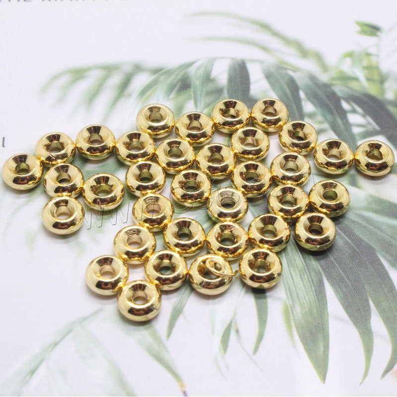 Large Hole Brass Beads, plated, DIY & different size for choice, more colors for choice, Sold By PC