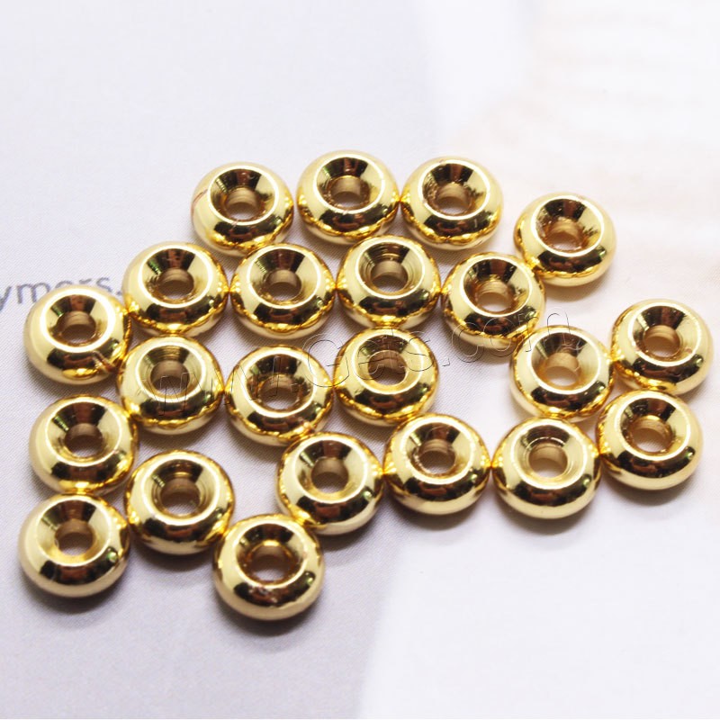 Large Hole Brass Beads, plated, DIY & different size for choice, more colors for choice, Sold By PC