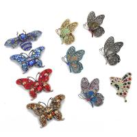 Rhinestone Zinc Alloy Brooch, Insect, plated, Unisex & with rhinestone 50-100mm 