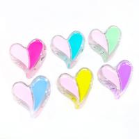 Enamel Acrylic Beads, Heart, DIY Approx 