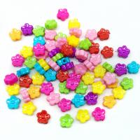 固体アクリル ビーズ, アクリル, 花形, DIY, ミックスカラー, 8mm, 約 100パソコン/バッグ, 売り手 バッグ