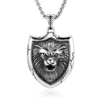 Pendentifs en titane, Acier titane, lion, poli, DIY & pour homme & noircir, couleur originale Vendu par PC