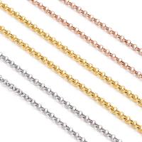 Stainless Steel Chain Necklace, 304 Stainless Steel, Vacuum Ion Plating, fashion jewelry & DIY & Unisex cm 