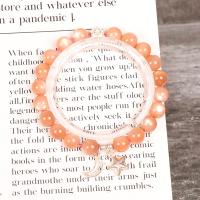 Sonnenstein Armband, mit Messing, Mond und Sterne, silberfarben plattiert, unisex, orange, 8mm, Länge:7.1 ZollInch, verkauft von PC