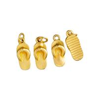 Zinc Alloy Jewelry Pendants, Slipper, gold color plated, DIY, golden 