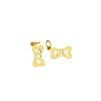 Zinc Alloy Jewelry Pendants, Dog Bone, gold color plated, DIY, golden 