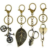 Zinc Alloy Key Clasp, with Iron, plated, Unisex 