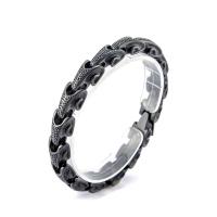 Partículas de acero Pulsera, Recubrimiento iónico al vacío, Joyería & para hombre, Negro, 210mm, Vendido por UD