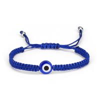 Evil Eye Schmuck Armband, Zinklegierung, mit Glasperlen & Terylen Schnur, plattiert, Modeschmuck & unisex, keine, Länge:ca. 6.3-11 ZollInch, verkauft von PC