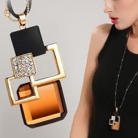 Zinc Alloy Sweater Chain Necklace, gold color plated, fashion jewelry & for woman & with rhinestone Approx 29.13 Inch 