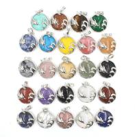 Gemstone Zinc Alloy Pendants, with Gemstone & Unisex 