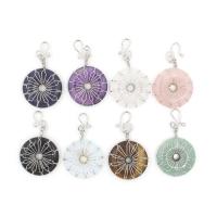 Gemstone Zinc Alloy Pendants, with Gemstone & Unisex 