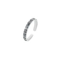 Plata de ley 925 Anillo de dedo Cuff, Ajustable & para mujer, color original, Vendido por UD