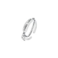 Plata de ley 925 Anillo de dedo Cuff, Ajustable & para mujer, color original, Vendido por UD