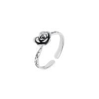 Bague en argent , Argent sterling 925, Rose, Réglable & pour femme, couleur originale, Vendu par PC