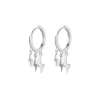 Huggie Hoop Drop Earring, Argent sterling 925, Placage, pavé de micro zircon & pour femme, plus de couleurs à choisir Vendu par paire