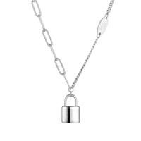 Stainless Steel Jewelry Necklace, 304 Stainless Steel, Lock, Vacuum Ion Plating, for woman Approx 19.68 Inch 