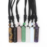 Gemstone Necklaces, Nylon Cord, with Gemstone & Unisex Approx 27.56 Inch 