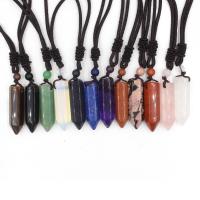 Gemstone Necklaces, Nylon Cord, with Gemstone & Unisex Approx 27.56 Inch 