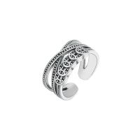 Plata de ley 925 Anillo de dedo Cuff, Ajustable & para mujer, color original, Vendido por UD