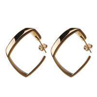 Brass Stud Earring, Geometrical Pattern, plated, fashion jewelry & for woman 30mm 